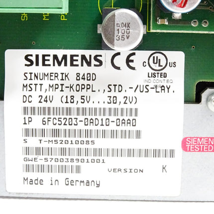 Siemens Sinumerik 840D MSTT Maschinensteuertafel 6FC5203-0AD10-0AA0 - Maranos.de