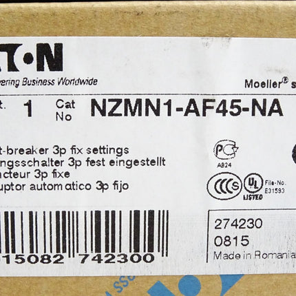 Eaton Leistungsschalter NZMN1-AF45-NA / Neu OVP - Maranos.de
