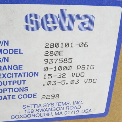 Setra 280E 280101-06 Pressure Transducer / Neu OVP - Maranos.de