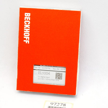 Beckhoff EL1004 Rev.0019 digitale Eingangsklemme / Neu OVP versiegelt - Maranos.de