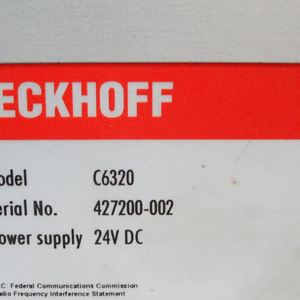 Beckhoff C6320 Schaltschrank-PC (Windows installiert, ohne Lizenz Key) - Maranos.de