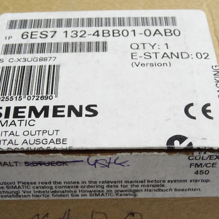 Siemens 6ES7132-4BB01-0AB0 6ES7 132-4BB01-0AB0 / Inhalt:4 Stück / Neu OVP - Maranos.de