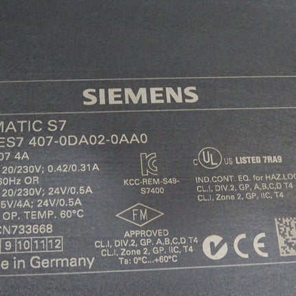 Siemens S7-400 PS407 6ES7407-0DA02-0AA0 6ES7 407-0DA02-0AA0 / Neuwertig - Maranos.de