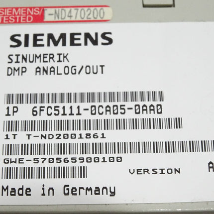Siemens Sinumerik DMP Analog Output 6FC5111-0CA05-0AA0 - Maranos.de