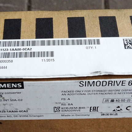 Siemens Simodrive LT-Modul INT.50A 6SN1123-1AA00-0CA2 Version A / Neu OVP / Unbenutzt - Maranos.de