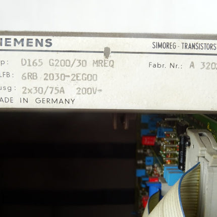 Siemens Simoreg Transistorsteller D165 G200/30MREQ / 6RB2030-2EG00