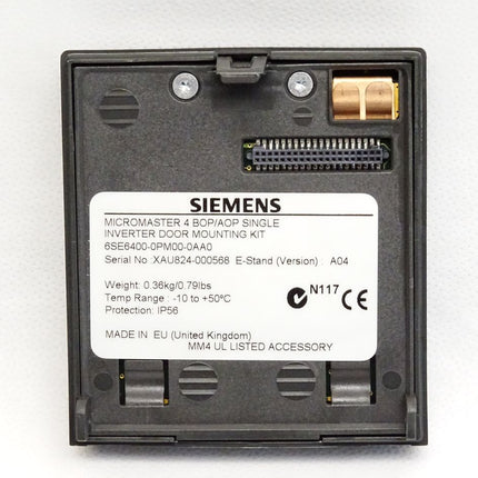 Siemens Micromaster 4 BOP/AOP Single Inverter Door Mounting Kit 6SE6400-0PM00-0AA0
