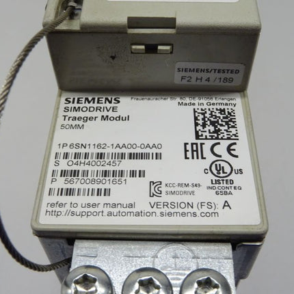 Siemens 6SN1162-1AA00-0AA0 Simovert Träger Modul 6SN1 162-1AA00-0AA0