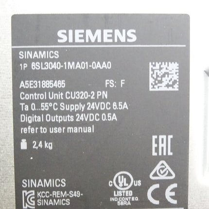 Siemens Sinamics 6SL3040-1MA01-0AA0 Control Unit CU320-2 PN - Maranos.de