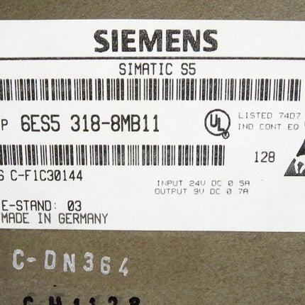 Siemens Interface Module 6ES5318-8MB11 6ES5 318-8MB11 / Neuwertig - Maranos.de