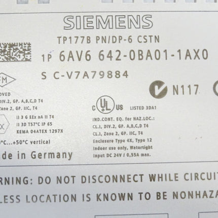 Siemens Backcover Rückschale Panel TP177B PN/DP-6 CSTN 6AV6642-0BA01-1AX0 6AV6 642-0BA01-1AX0 - Maranos.de