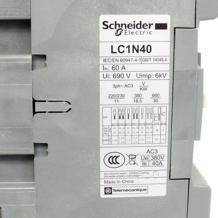 Schneider Electric EasyPact LC1N40 60A 690V / Neu