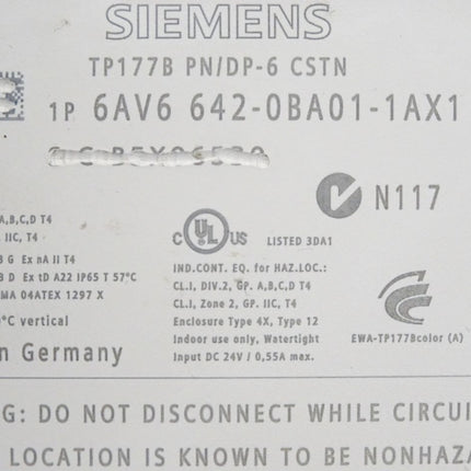 Siemens Backcover Rückschale Panel TP177B PN/DP -6 CSTN 6AV6642-0BA01-1AX1 6AV6 642-0BA01-1AX1 - Maranos.de