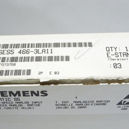 Siemens Analog Input 6ES5466-3LA11 6ES5 466-3LA11 / Neu OVP - Maranos.de