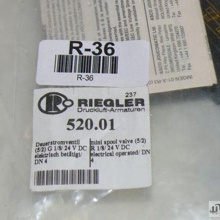 NEU-OVP Riegler 520.01 Druckluft-Armaturen