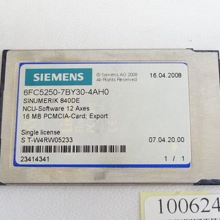 Siemens 6FC5250-7BY30-4AH0 SINUMERIK 840D CNC software 12-5 on PC card NCU - Maranos.de