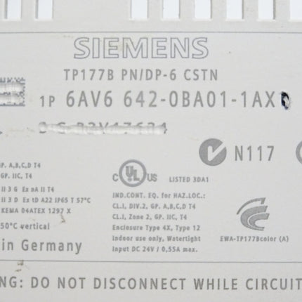 Siemens Backcover Rückschale Panel TP177B PN/DP-6 CSTN 6AV6642-0BA01-1AX0 6AV6 642-0BA01-1AX0 - Maranos.de