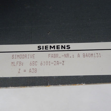 Siemens 6SC6101-2A-Z Simodrive 610 Rack leer 6SC 6101-2A-Z