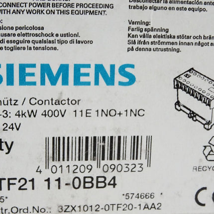 Siemens Schütz 3TF2111-0BB4 / Neu OVP - Maranos.de