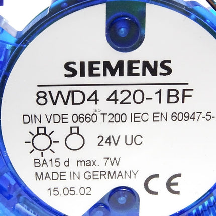 Siemens 8WD4420-1BF Blinklichtelement blau  / Unbenutzt - Maranos.de