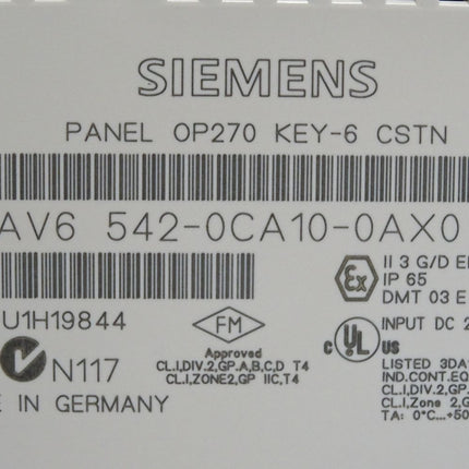 Siemens OP270 Panel KEY -6 CSTN 6AV6542-0CA10-0AX0 6AV6 542-0CA10-0AX0 Neuwertig - Maranos.de