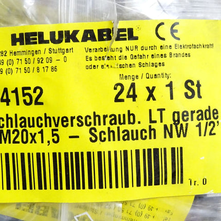 Helukabel 94152 Schlauchverschraub. LT gerade M20x1.5- Schlauch NW 1/2" / Inhalt:24 Stück / Neu OVP - Maranos.de