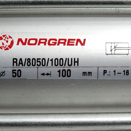 Norgren Kompaktzylinder RA/8050/100/UH / Unbenutzt mit Lagerspuren - Maranos.de