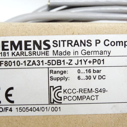 Siemens Sitrans P Messumformer Compact 7MF8010-1ZA31-5DB1-Z J1Y+P01 / Neu OVP - Maranos.de