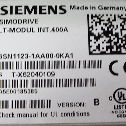 Siemens Simodrive LT-Modul INT.400A 6SN1123-1AA00-0KA1 Version B - Maranos.de