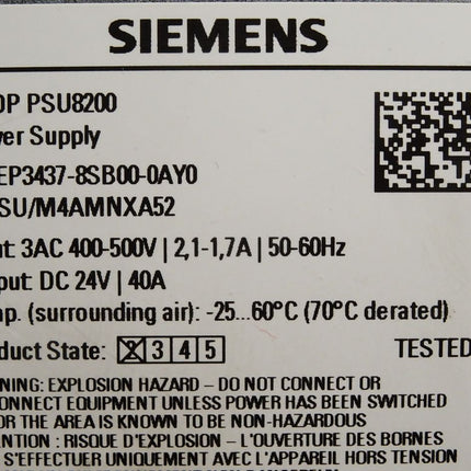 Siemens Sitop PSU8200 6EP3437-8SB00-0AY0 6EP3 437-8SB00-0AY0 - Maranos.de