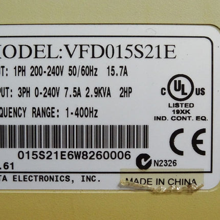 Delta S1 Frequenzumrichter 1.5kW VFD015S21E - Defekt - Maranos.de