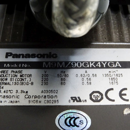 Panasonic M9MZ90GK4YGA Three Phase Induction Motor 1350/1625min-1 - Maranos.de