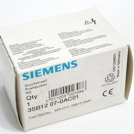 Siemens Druckknopf rot 3SB1207-0AC01 / Neu OVP - Maranos.de