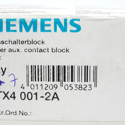 Siemens Hilfsschalterblock 3TX4001-2A / Inhalt:7 Stück / Neu OVP - Maranos.de