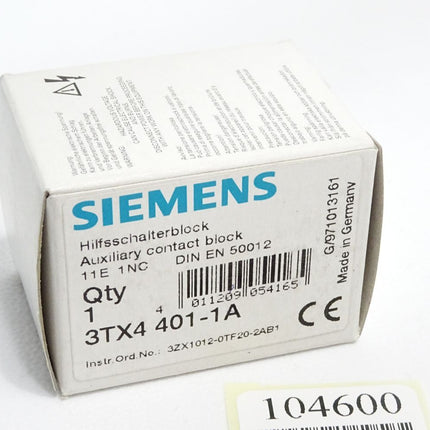 Siemens Hilfsschalterblock 3TX4401-1A / Neu OVP - Maranos.de