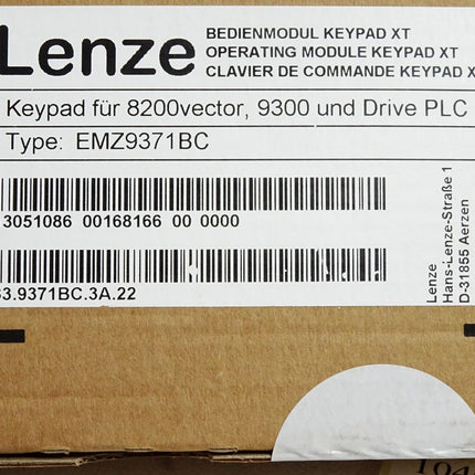 Lenze Bedienmodul Keypad XT EMZ9371BC 13051086 33.9371BC.3A.22 / Neu OVP versiegelt - Maranos.de