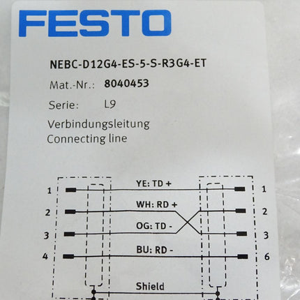 Festo Verbindungsleitung 8040453 NEBC-D12G4-ES-5-S-R3G4-ET - Maranos.de