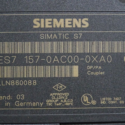 Siemens Coupler for PA or FFFDC157 6ES7157-0AC00-0XA0 6ES7 157-0AC00-0XA0 - Maranos.de
