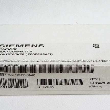 Siemens Frontstecker 6ES7492-1BL00-0AA0 6ES7 492-1BL00-0AA0 / Neu OVP versiegelt - Maranos.de