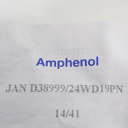 Amphenol Steckverbinder JAN D38999 24WD19PN D38999/24WD19PN / Neu OVP - Maranos.de