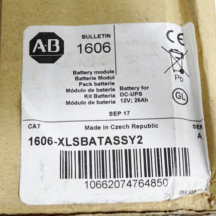Allen-Bradley 1606-XLSBATASSY2 Batterie Modul Yuasa SWL750 / Neu OVP - Maranos.de