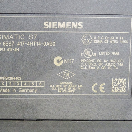 Siemens S7-400H CPU 417H 6ES7417-4HT14-0AB0 6ES7 417-4HT14-0AB0 Vers.4.5.3 - Maranos.de