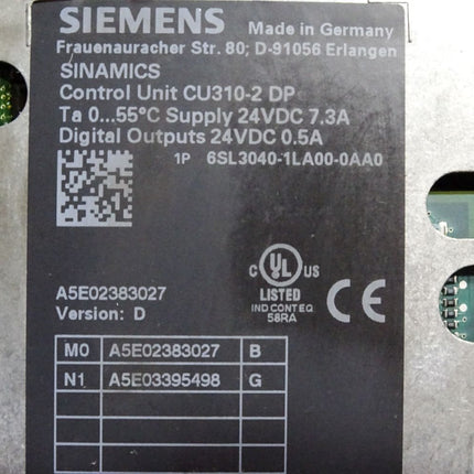 Siemens Sinamics CU310-2 DP 6SL3040-1LA00-0AA0 - Maranos.de