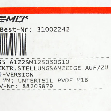Gemü Elektrischer Stellungsrückmelder 1235 31002242 88205879 A1Z2SM125030G10 / Neu OVP - Maranos.de
