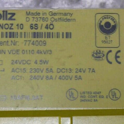 Pilz PNOZ 10 Not-Aus-Schaltgerät Sicherheitsschaler - Maranos.de