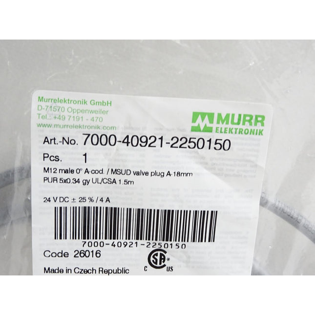 Murr Elektronik Kabel 7000-40921-2250150 / Neu OVP - Maranos.de