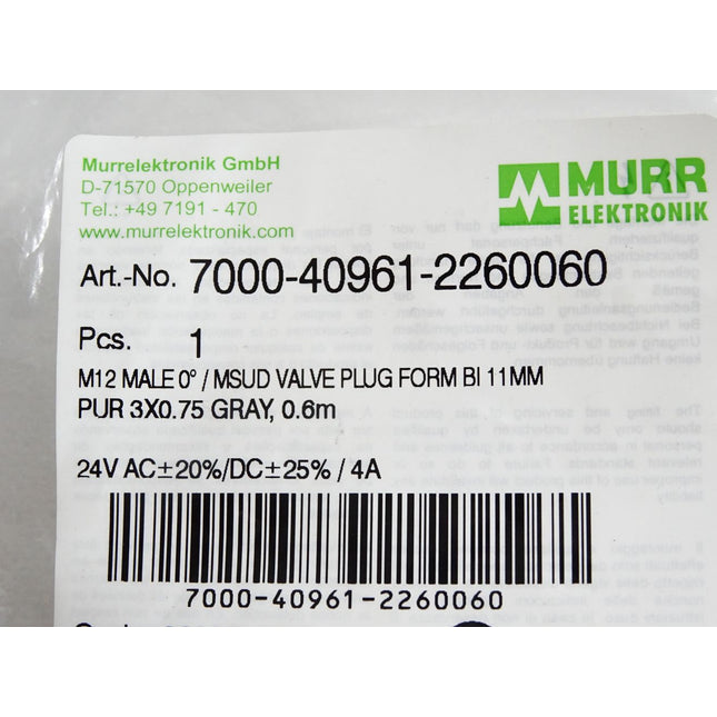 Murr Elektronik Kabel 7000-40961-2260060 / Neu OVP - Maranos.de