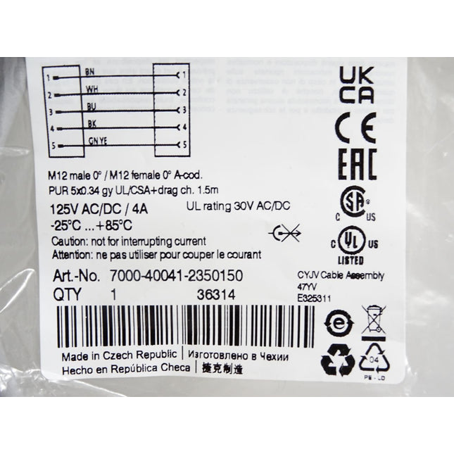 Murr Elektronik Kabel 7000-40041-2350150 / Neu OVP - Maranos.de