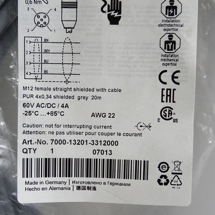 Murr Elektronik Kabel 7000-13201-3312000 / Neu OVP - Maranos.de
