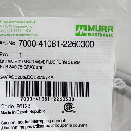 Murr Elektronik Kabel 7000-41081-2260300 / Neu OVP - Maranos.de